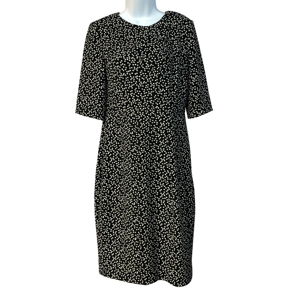 L.K. Bennett Black/White Poly Dress 6